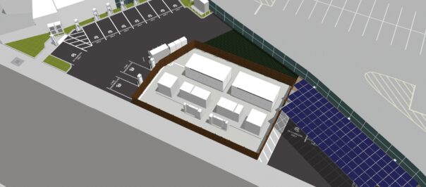 V2G solar-canopy at battery energy storage site